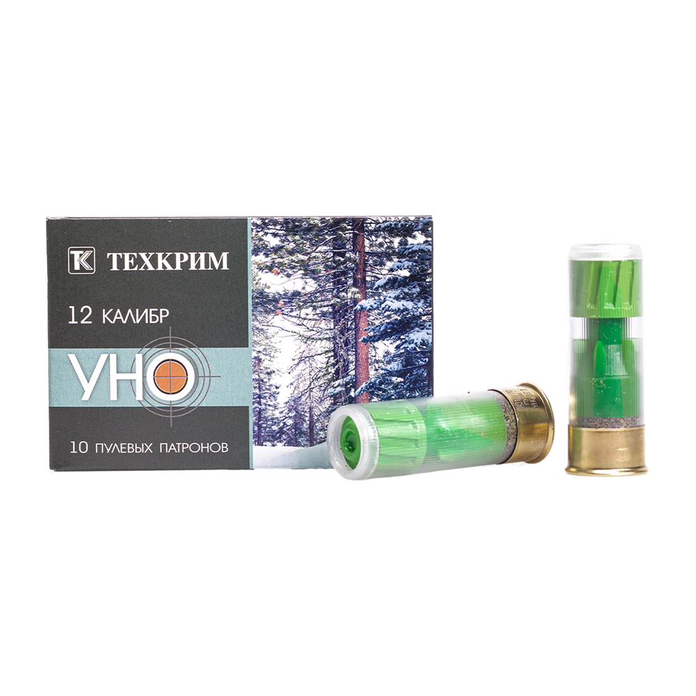 Патрон Техкрим 12/70 с пулей УНО-35 ЭКСПАНСИВНАЯ(в упаковке 10 шт) (в коробке 240 шт.). Фото №1