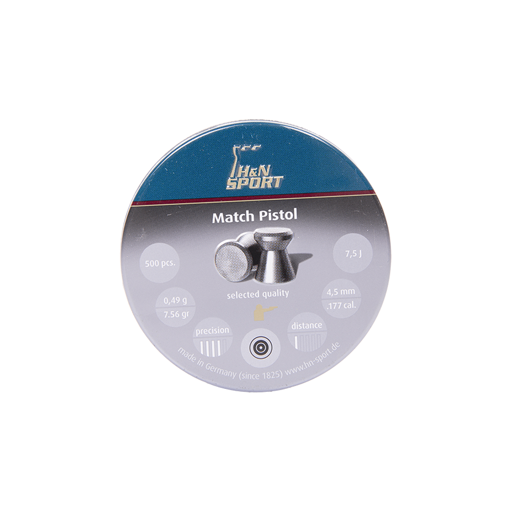 Пуля пневматическая "H&N Match Pistol", для гладкоствольная, 4,49 мм., (500 шт.). Фото №1