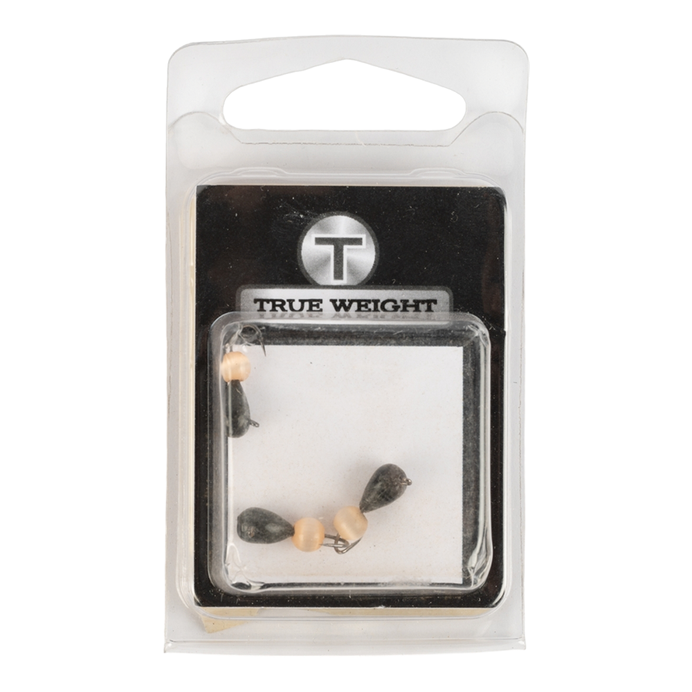 Мормышка вольфрамовая Trye Weight черная "Капля" d4,0мм кошачий глаз, оранжевый (10шт). Фото №1