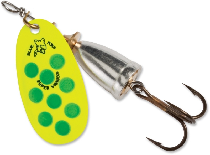 Блесна вращающаяся Blue Fox Vibrax Hot Pepper №6, 18гр, цвет (FYGR) желтый/зеленый. Фото №2