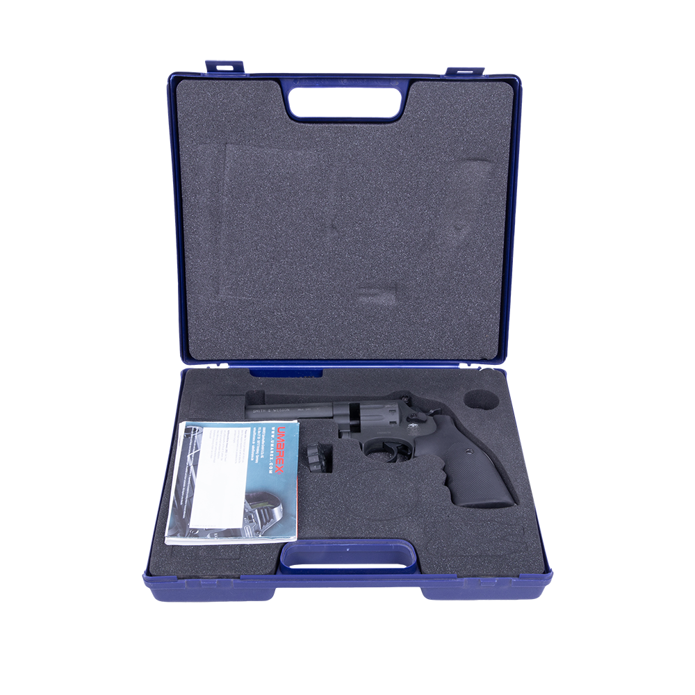 Пистолет пневматический S&W 586-4" (чёрный с чёрными резиновыми накладками). Фото №5