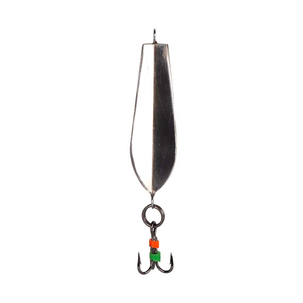 Блесна Мастерская Власова И.В. "Лошадь" (Кизомба) 27мм, без чеканки, цвет (мельхиор), тройник. Фото №1