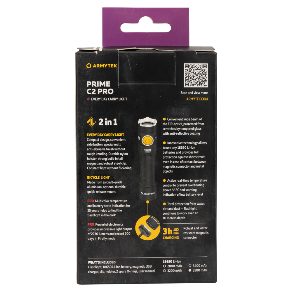 Фонарь Armytek Prime C2 Pro Magnet USB Белый. Фото №9 Фонарь Armytek Prime C2 Pro Magnet USB Белый. Фото №9