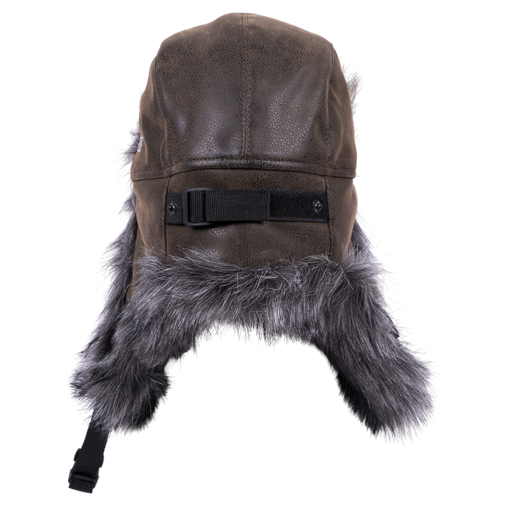 Шапка ушанка "Хольстер" (кож.зам., коричневый) (57-58) (Хольстер). Фото №2