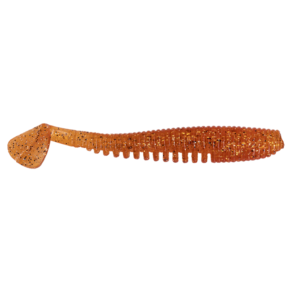 Резина съедобная виброхвост VIKING серия Варуна 75 мм, карамель бл (8 шт.). Фото №1