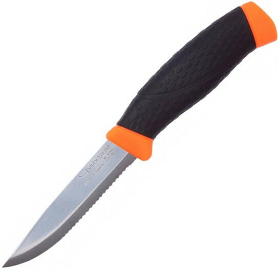 Нож Mora Knife Craftline TopQ Rope Knife туристический, клинок 100х2,5мм, 2/3 серрейтор, 54-56 HRC. Фото №2