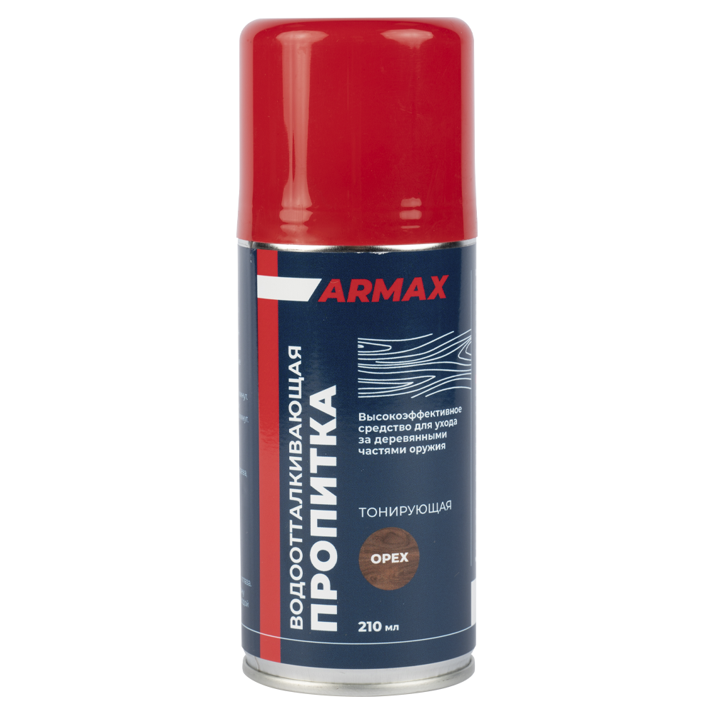 Водоотталкивающая пропитка для деревянных частей оружия тонирующая орех, аэрозоль 210мл.. Фото №1