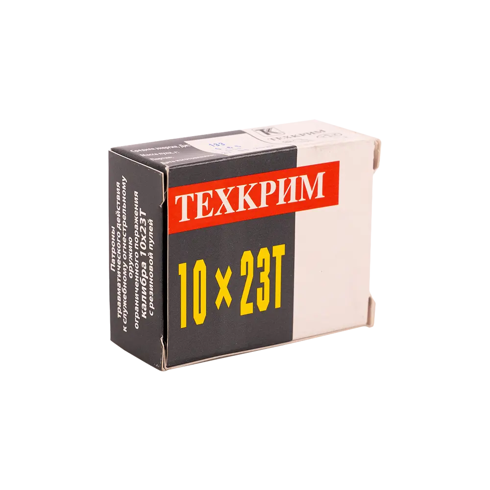 Патрон травматического действия Служебный Техкрим 10х23Т ( в пачке 20 шт.) (в коробке 1280 шт.). Фото №1 Патрон травматического действия Служебный Техкрим 10х23Т ( в пачке 20 шт.) (в коробке 1280 шт.). Фото №1
