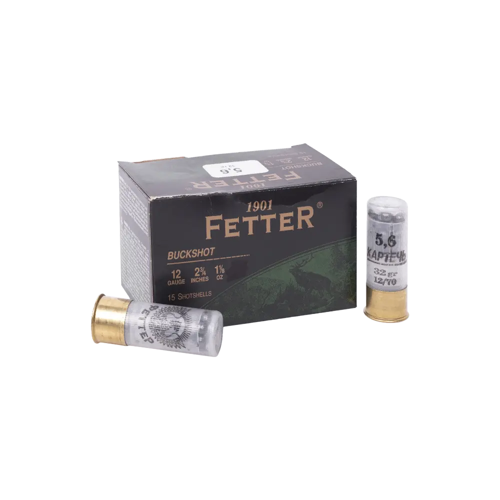 Патрон ФЕТТЕР 12/70 картечь (5,6мм), 32гр. (в пачке 15 шт.) (в коробке 120 шт.). Фото №2