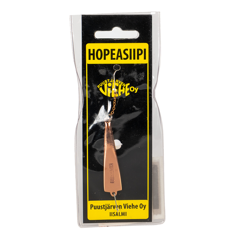 Блесна Puustjarven HOPEASIIPI 50мм, 8гр, цвет (MES/KUP) цепочка-крючок. Фото №1