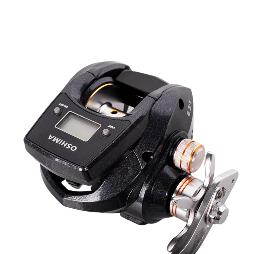 Катушка мультипликаторная Oshima Drive 60 с электронным счетчиком лески. Фото №3