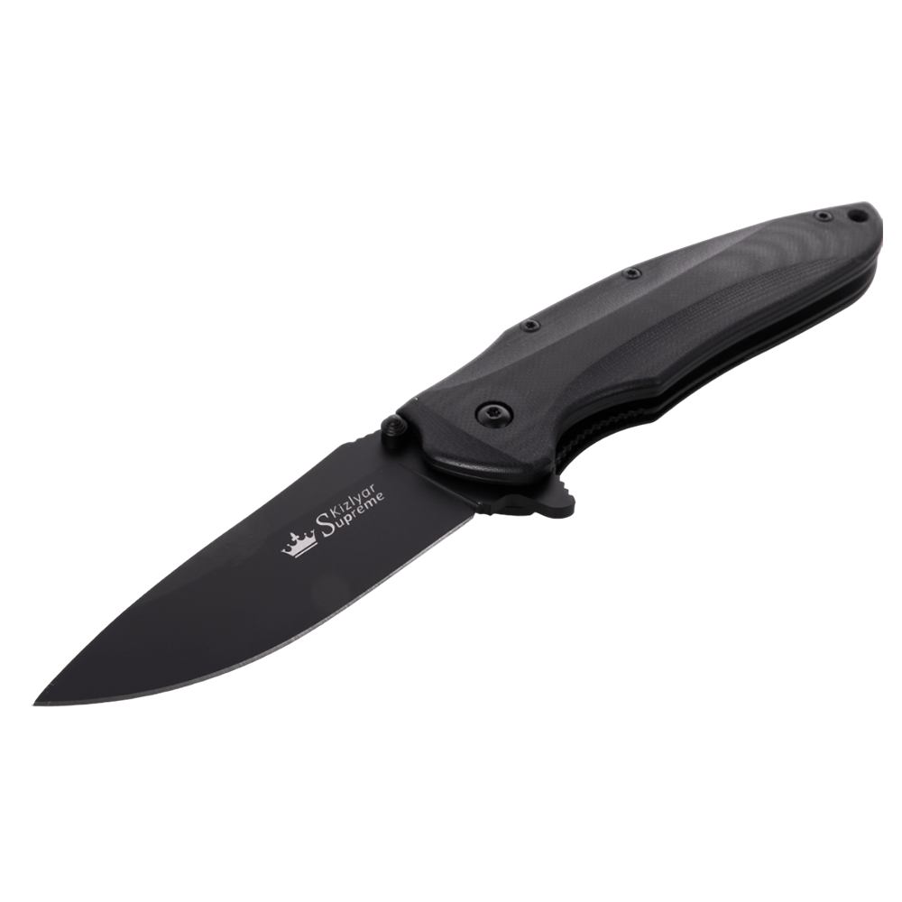 Нож складной Zedd AUS-8 BT (черный, G10). Фото №2