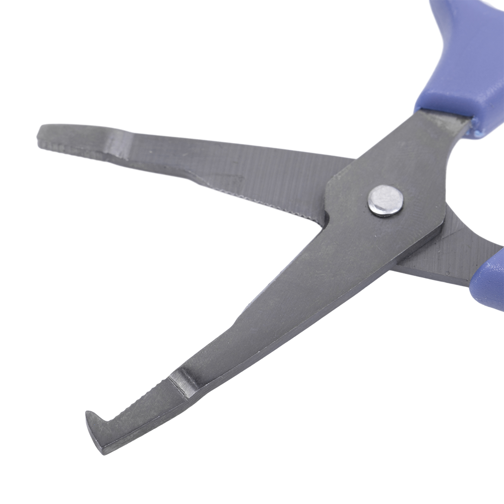 Ножницы рыболовные Kranch длина 12,7см, вес 24гр, с страховочным шнуром, цвет (синий). Фото №4