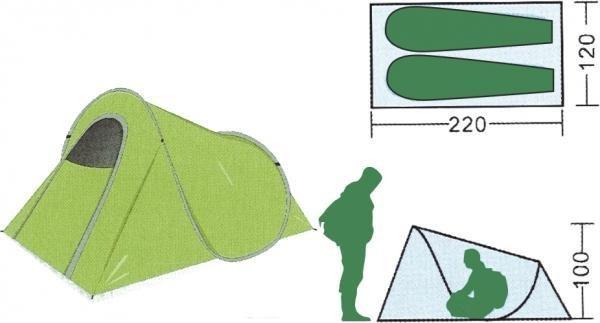 Палатка туристическая Remington 2-местная (220*120*100). Фото №2