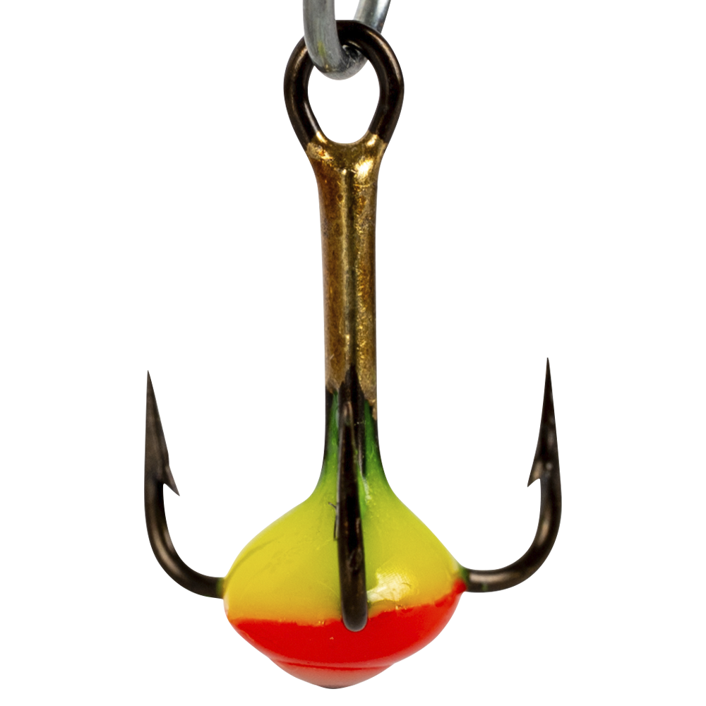 Крючок-тройник для приманок Lucky John с каплей цвет. разм010/YR. Фото №1 Крючок-тройник для приманок Lucky John с каплей цвет. разм010/YR. Фото №1