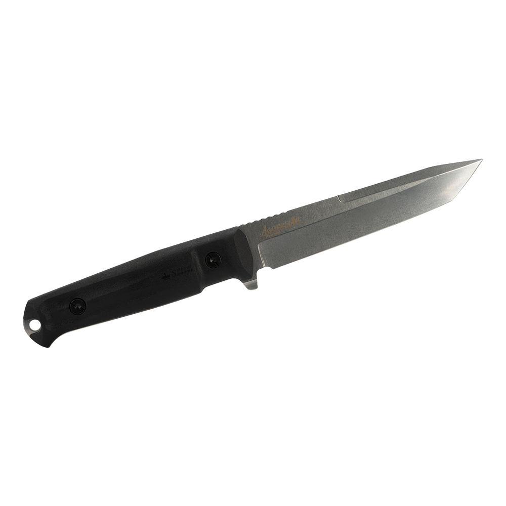 Нож Kizlyar Supreme Aggressor, AUS-8 SW BKH Camo (StoneWash, Black Kraton Handle, Camo Molle Sheath). Фото №2