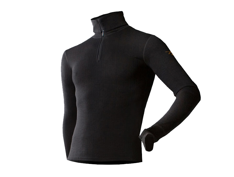 Футболка Norveg Hunter с длинным рукавом и высоким воротом на молнии цвет черный, разм XXXL. Фото №2