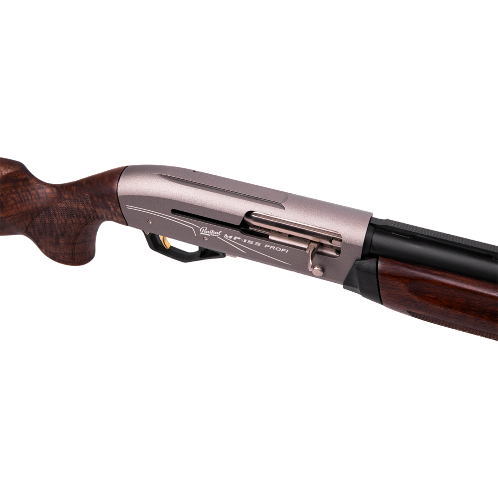 Ружье МР-155 12/76 орех 750 мм, правый хват, 5 дульных сужений, 4 патрона, улучшенный дизайн "Профи" с отсекателем (ШРМ). Фото №5 Ружье МР-155 12/76 орех 750 мм, правый хват, 5 дульных сужений, 4 патрона, улучшенный дизайн "Профи" с отсекателем (ШРМ). Фото №5