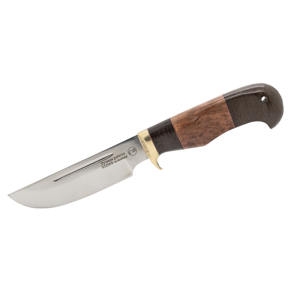Нож "Секач малый", клинок Х12МФ, рукоять венге/кар. береза. Фото №1