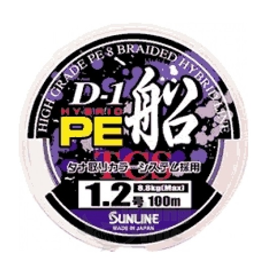 Шнур плетеный Sunline D-1 HYBRID PE FUNE 100m#0.6 10lb 4.2kg. Фото №2