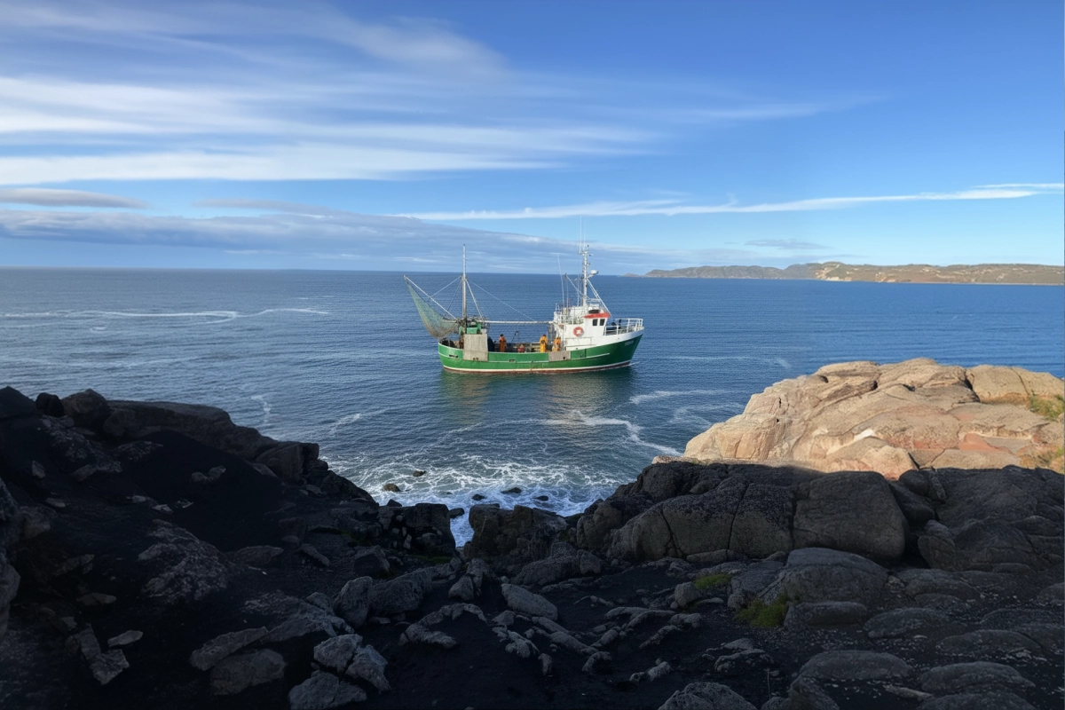 треска в море