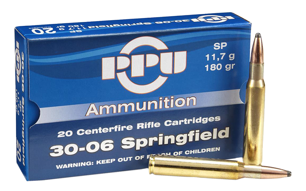 Патрон нарезной PARTIZAN PPU калибр 30-06 SPRG SP 9,7 гр. (в пачке 20 шт.). Фото №2