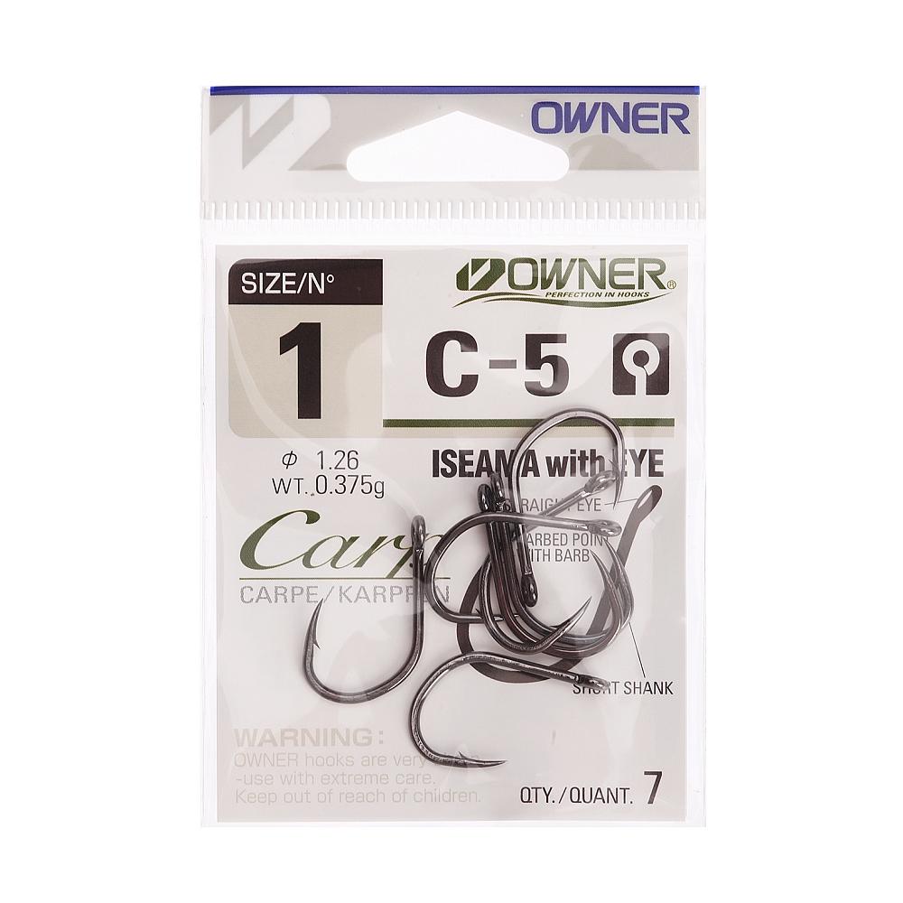 Крючок Owner №53265/C-5 №1 (7шт.) CARP. Фото №2