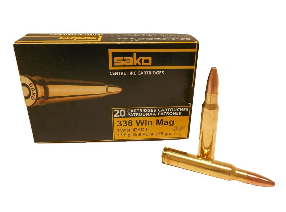 Патрон нарезной SAKO калибр 338 WIN Mag SP Twinhead II 17,8 гр. 265 grn. (в пачке 20 шт.). Фото №2 Патрон нарезной SAKO калибр 338 WIN Mag SP Twinhead II 17,8 гр. 265 grn. (в пачке 20 шт.). Фото №2
