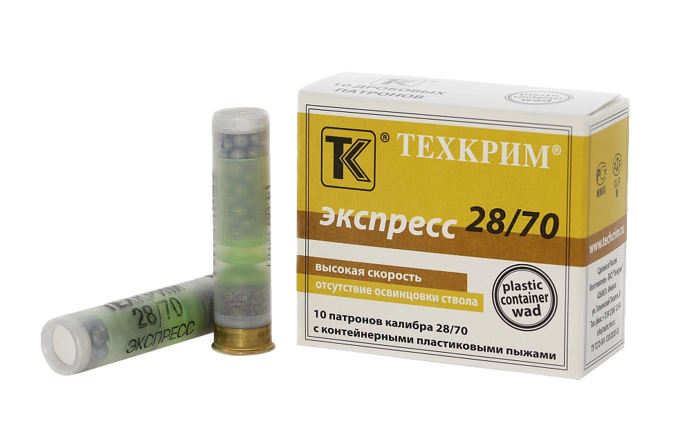 Патрон Техкрим 28/70 №7 "Экспресс" 21 - 25г (Техкрим) (10 шт.). Фото №1