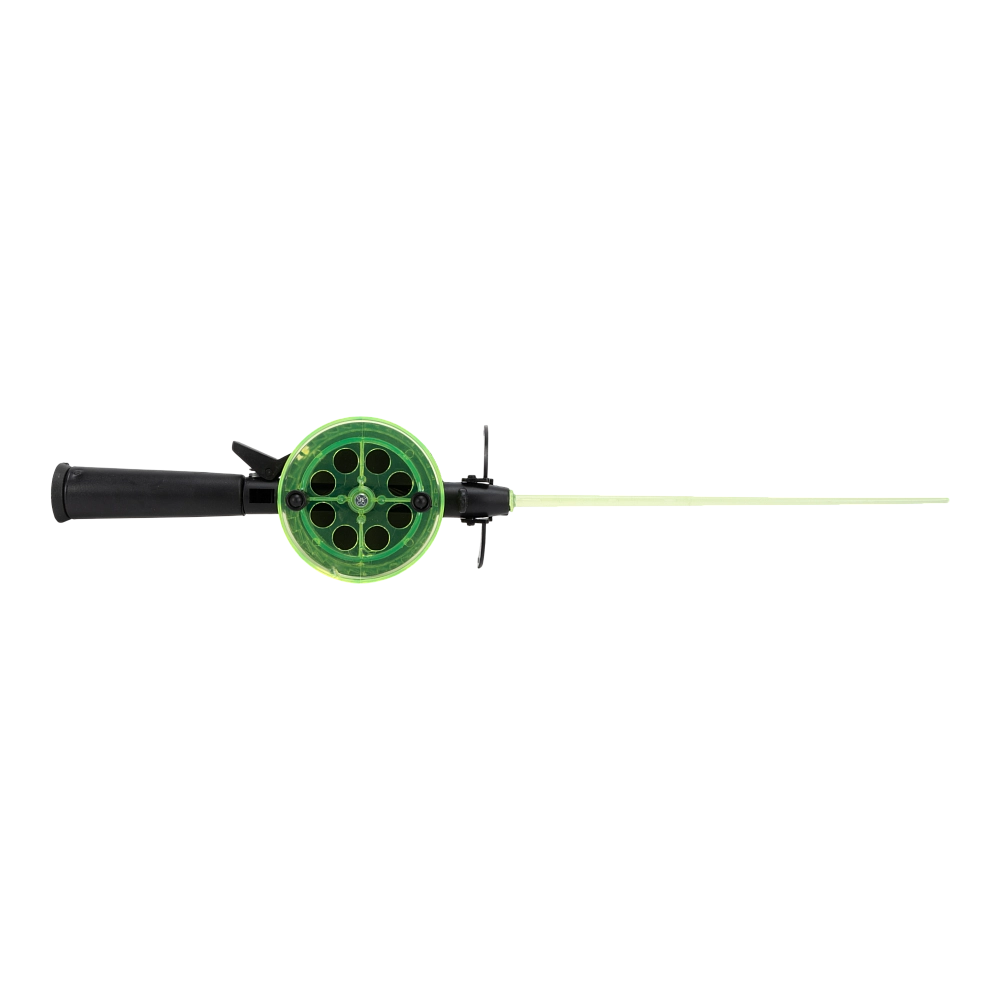 Удочка зимняя "Техно", диаметр катушки 75мм, с пластиковой ручкой (хлыст поликарбонат) желтая. Фото №2