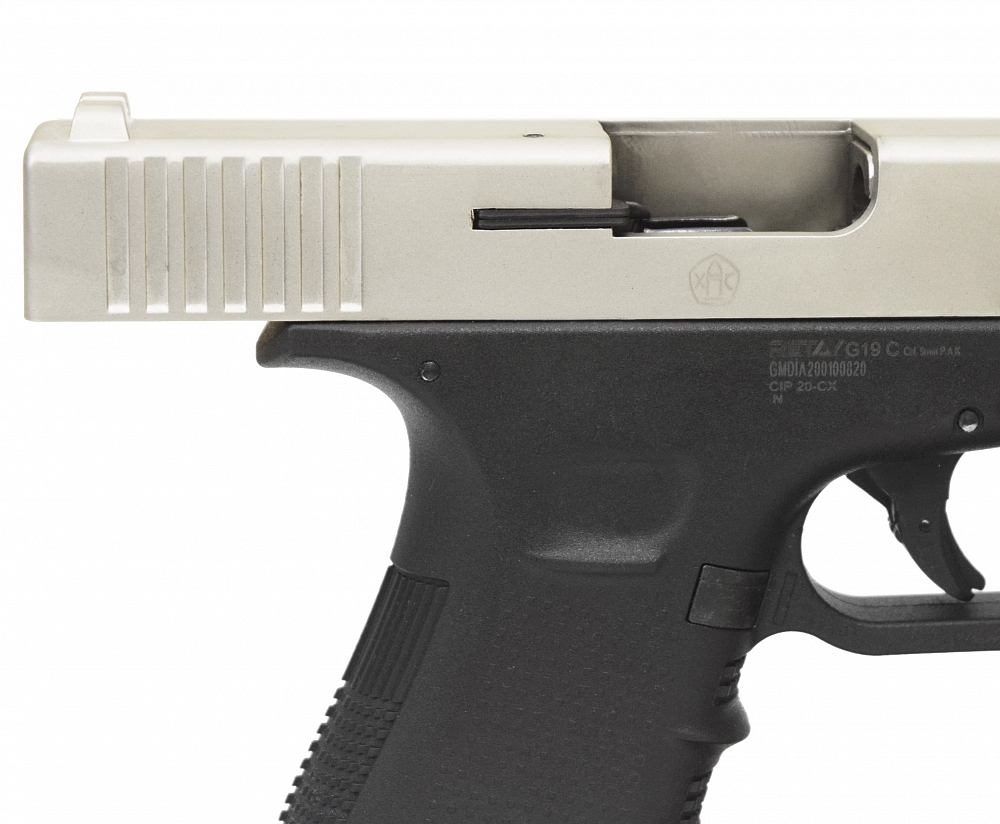 Пистолет охолощенный RETAY G19C, (Glock 19), Сатин, калибр 9mm. P.A.K. Фото №6