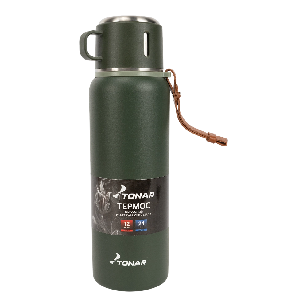 Термос (T-KD-7030-0.9) 900ML хаки (пробка-ситечко, крышка-кружка, ремешок) TONAR. Фото №2 Термос (T-KD-7030-0.9) 900ML хаки (пробка-ситечко, крышка-кружка, ремешок) TONAR. Фото №2