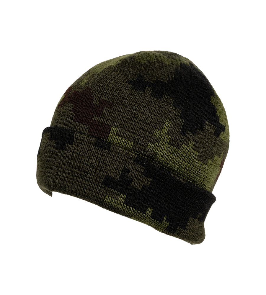 Шапка "Спортивная Тайга" (п/шерсть, зеленый) (58-59) (Хольстер). Фото №1