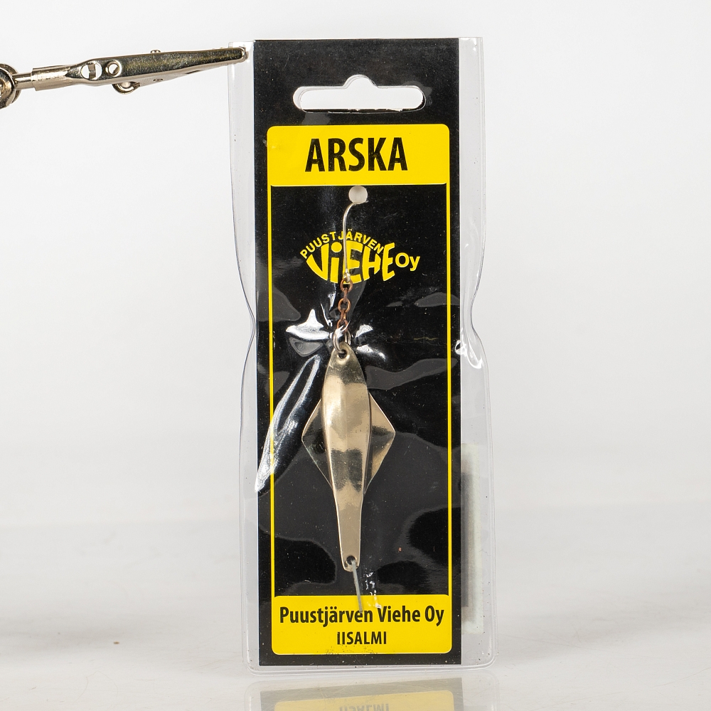 Блесна Puustjarven Arska 55мм, 10гр, цвет (Hop/Hop) цепочка-крючок. Фото №1