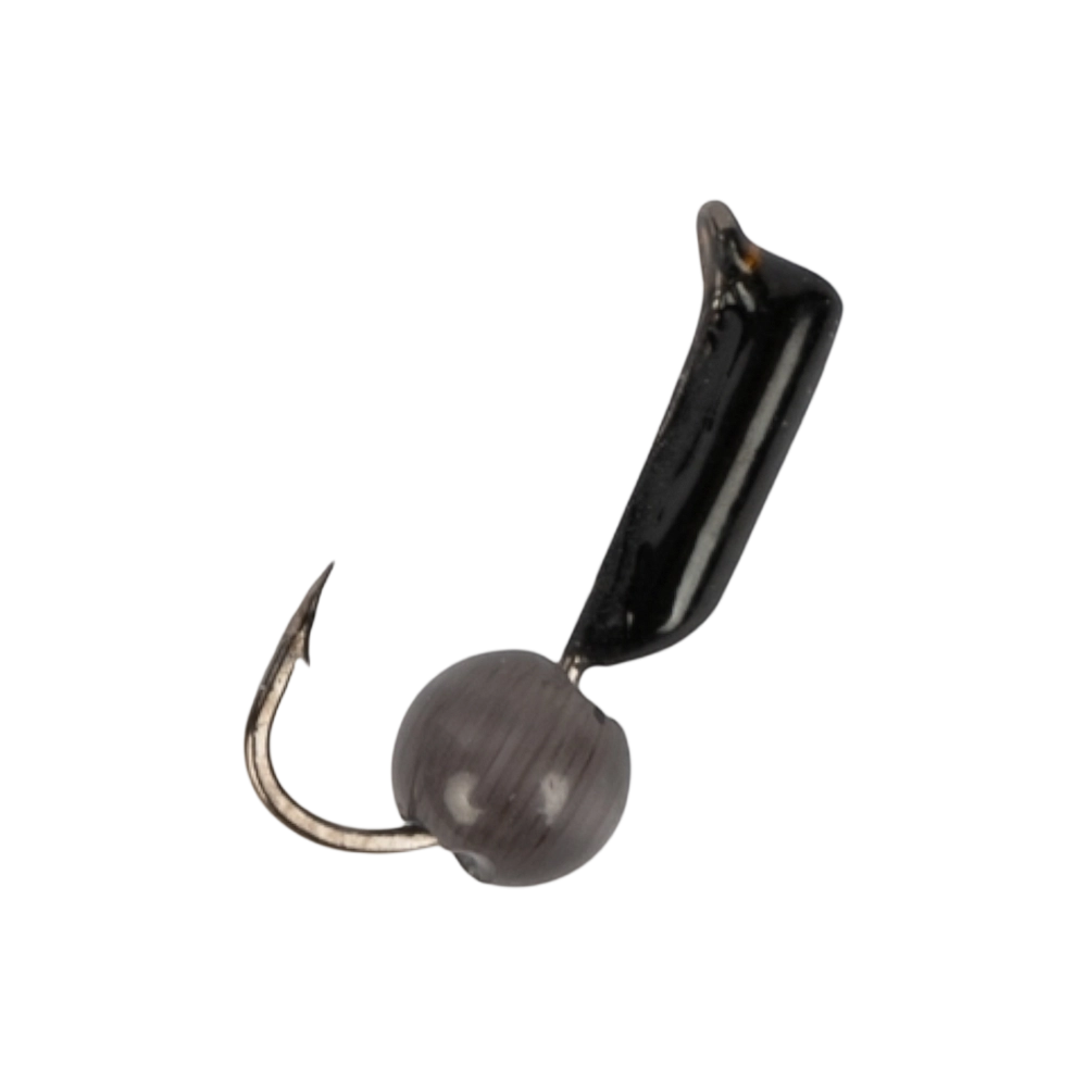 Мормышка вольфрамовая Trye Weight черная "Гвоздешарик" d1,5мм кошачий глаз, кофейный (10шт). Фото №2