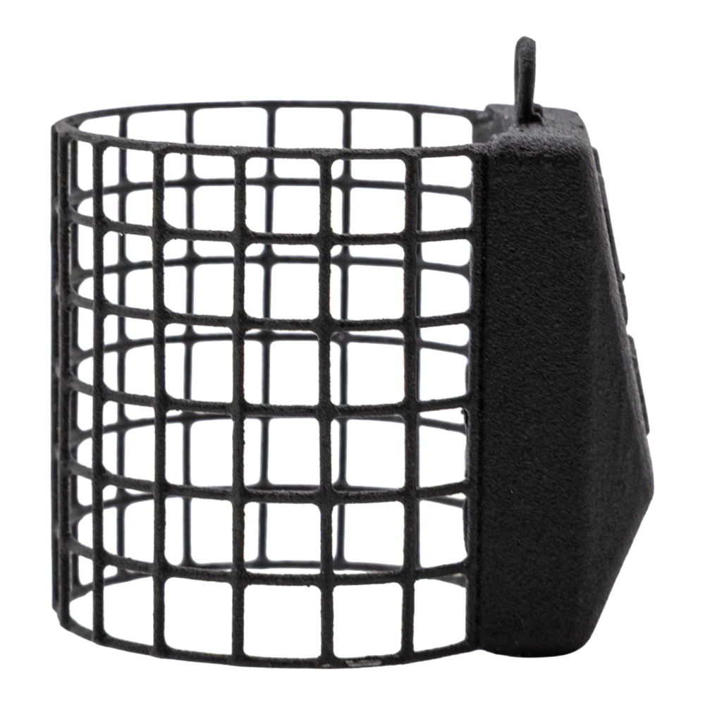 Груз-кормушка металлическая X-FEEDER ME SUBMARINE M GRID 100 г (35 мл, цвет Matt Black, сварная сетка). Фото №1