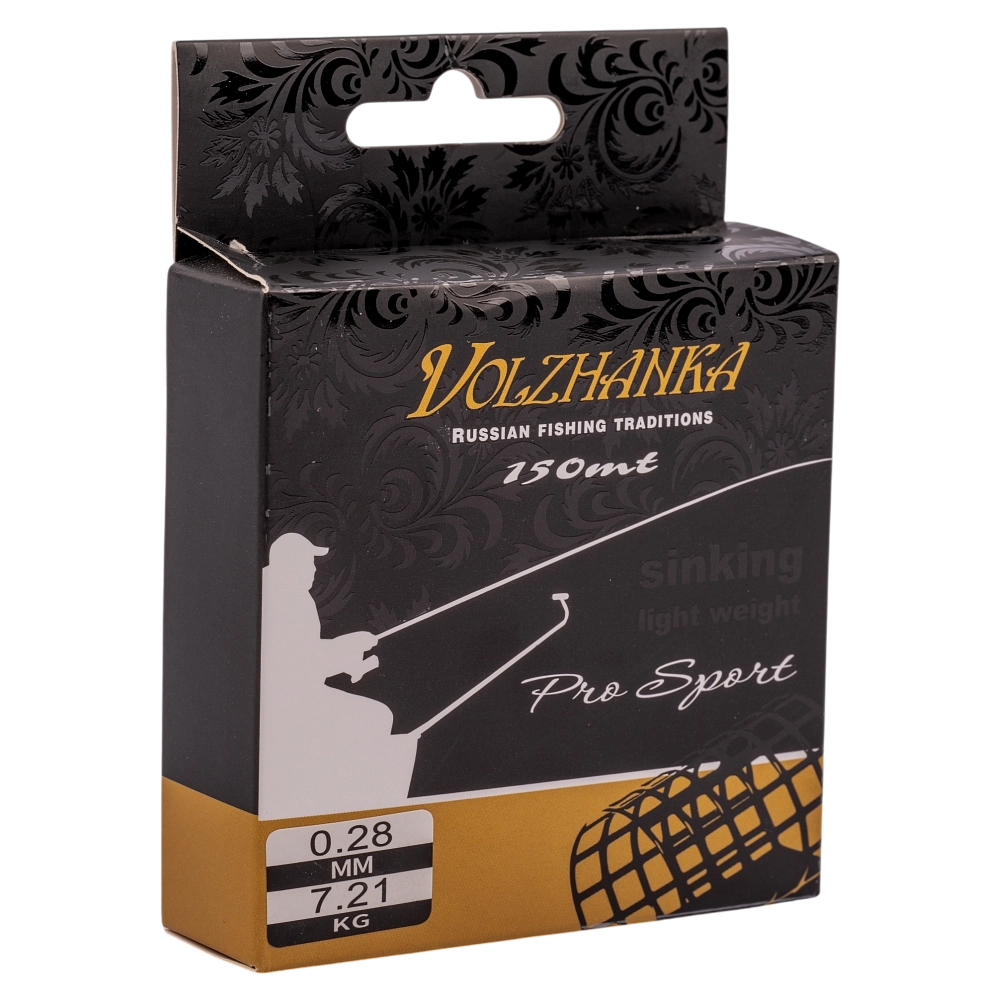 Леска моно "Pro Sport Sinking" 150м/0.28мм 7,21кг цв. черный. Фото №1