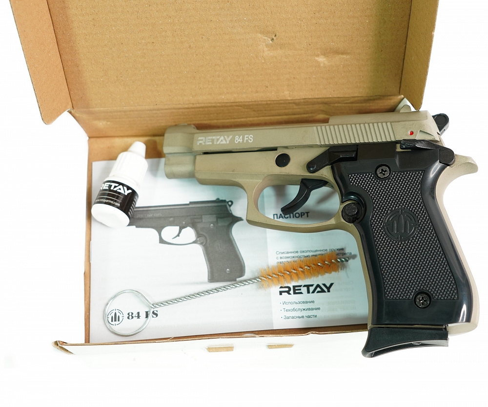 Пистолет охолощенный RETAY MOD84, (Beretta), Сатин, калибр 9mm. P.A.K. Фото №6