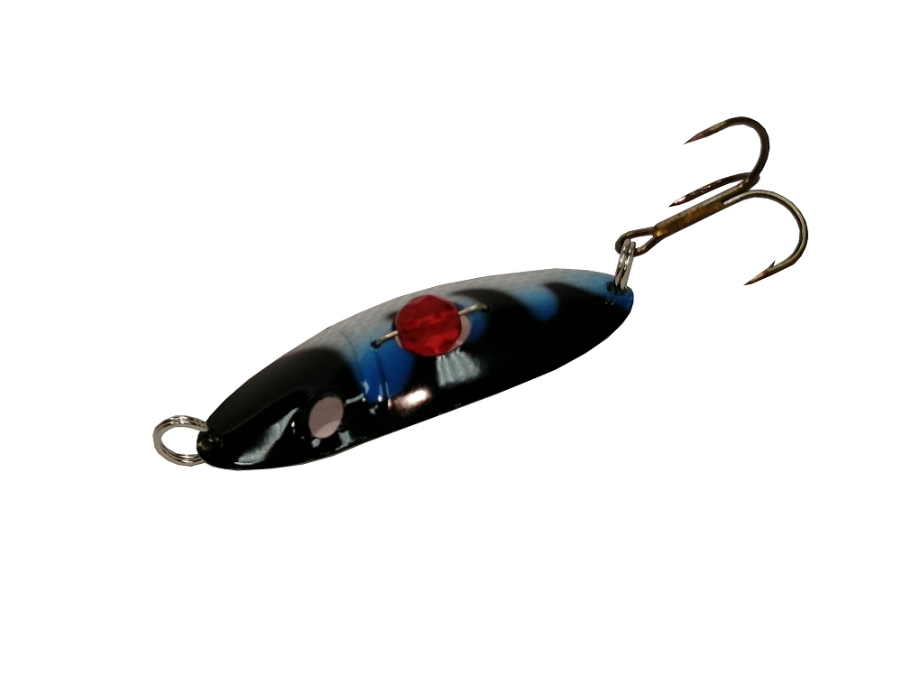 Блесна колеблющаяся Kuusamo Monni 60мм, 15гр, цвет (BL/BLU-S) бусинка. Фото №2