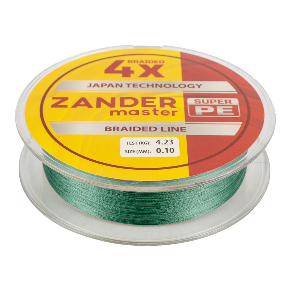Шнур плетеный Zander Master X4, d0.10мм, 125м, цвет (зеленый). Фото №5