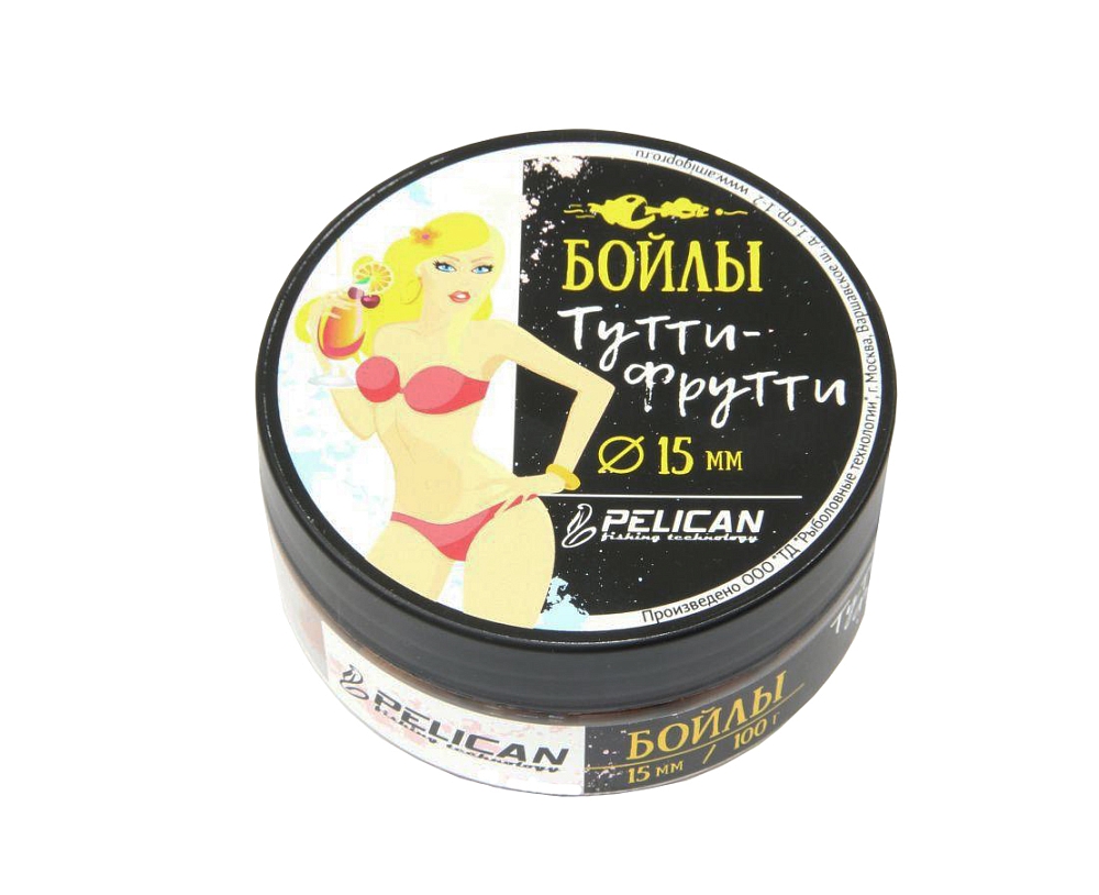 Бойлы "PELICAN" Тутти-Фрутти 15 мм (100 гр). Фото №2