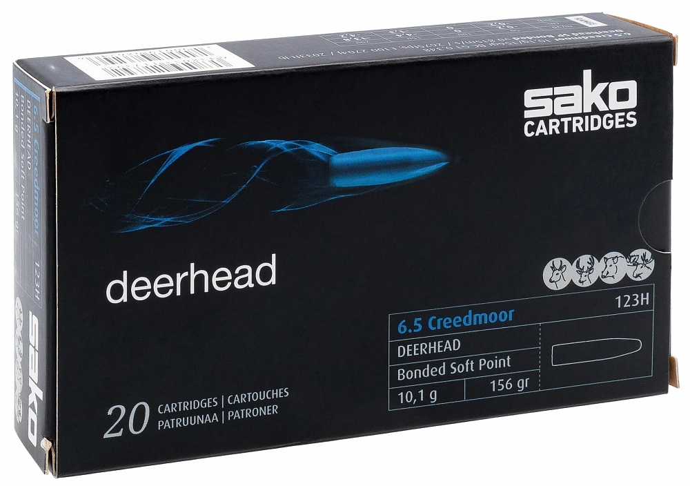 Патрон нарезной SAKO калибр 6,5 Creedmoor SP Deerhead Bonded Soft 10,1 гр. 156 grn. (в пачке 20 шт.). Фото №4 Патрон нарезной SAKO калибр 6,5 Creedmoor SP Deerhead Bonded Soft 10,1 гр. 156 grn. (в пачке 20 шт.). Фото №4