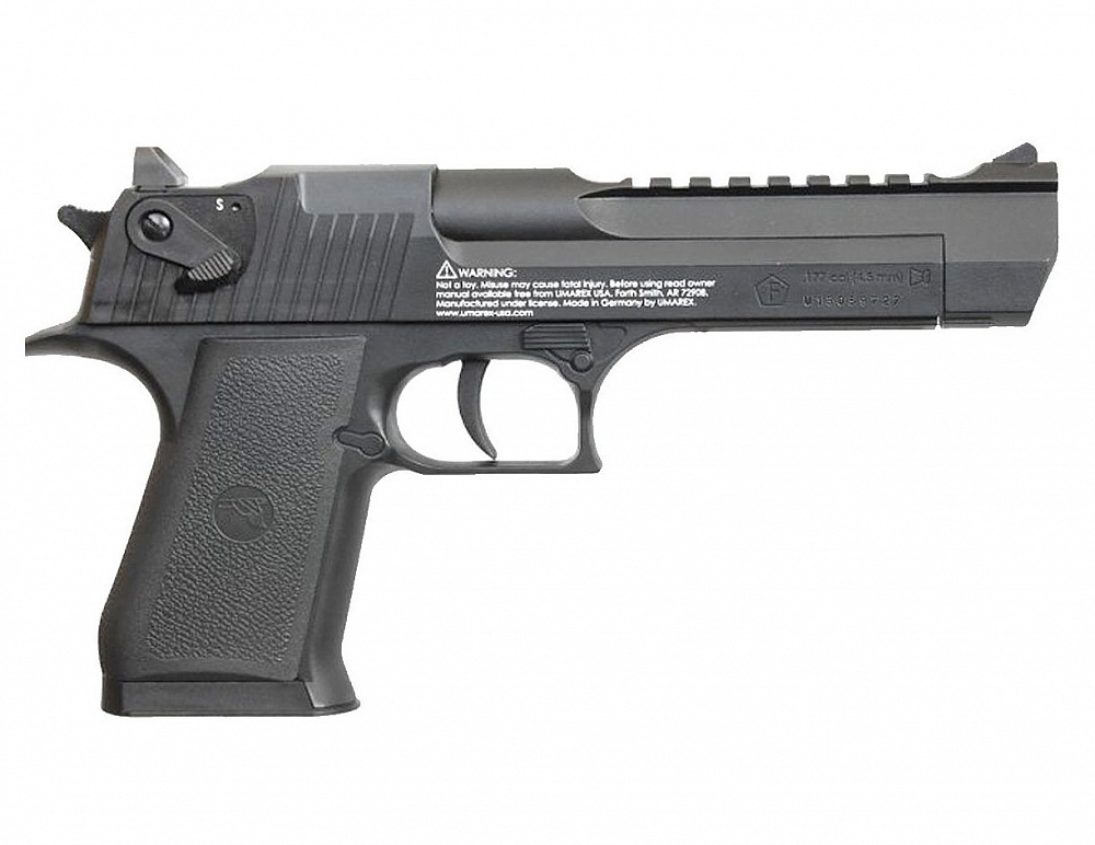 Пистолет пневматический Magnum Research Desert Eagle (черный с чёрными накладками). Фото №3 Пистолет пневматический Magnum Research Desert Eagle (черный с чёрными накладками). Фото №3