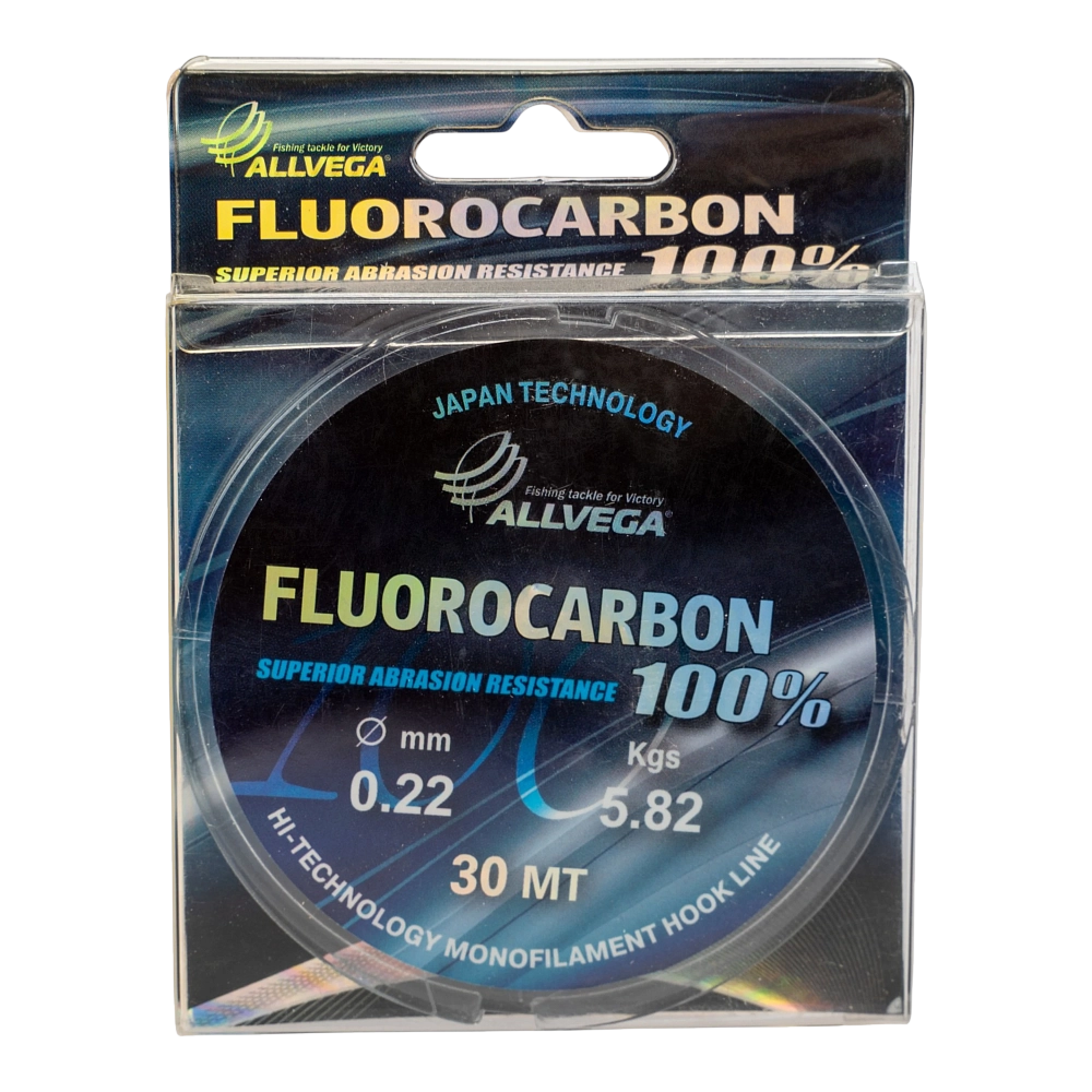 Леска ALLVEGA "FX FLUOROCARBON 100%" 0.22мм (30м) (5,82кг) (LFX3022). Фото №1 Леска ALLVEGA "FX FLUOROCARBON 100%" 0.22мм (30м) (5,82кг) (LFX3022). Фото №1