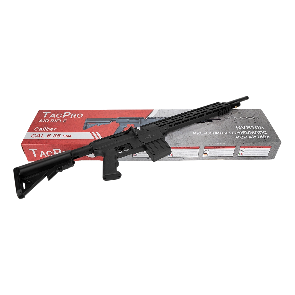 Винтовка пневматическая Borner PCP TacPro cal. 6,35 мм, 3Дж. (пластик черный). Фото №8