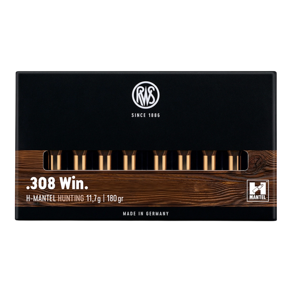Патрон нарезной RWS калибр 308 WIN DN HMK 11,7 гр. 180 grn. (в пачке 20 шт.). Фото №1