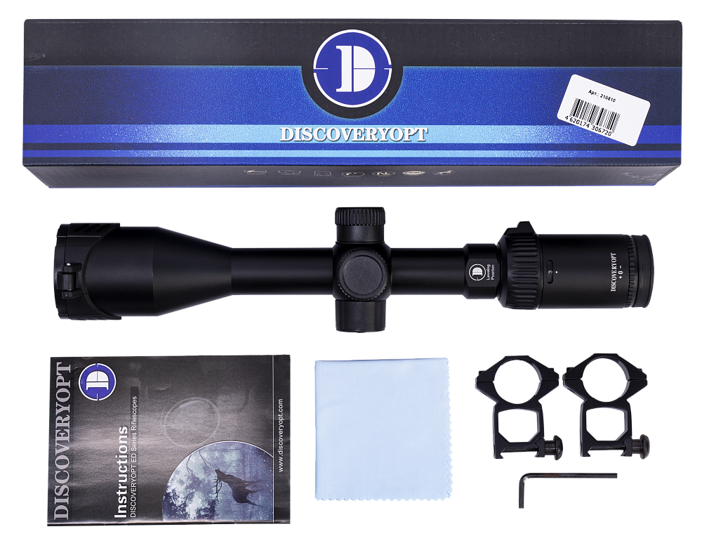 Прицел Discovery оптический VT-R 3-9X40AC 25.4мм кольца на weaver в комплекте. Фото №6