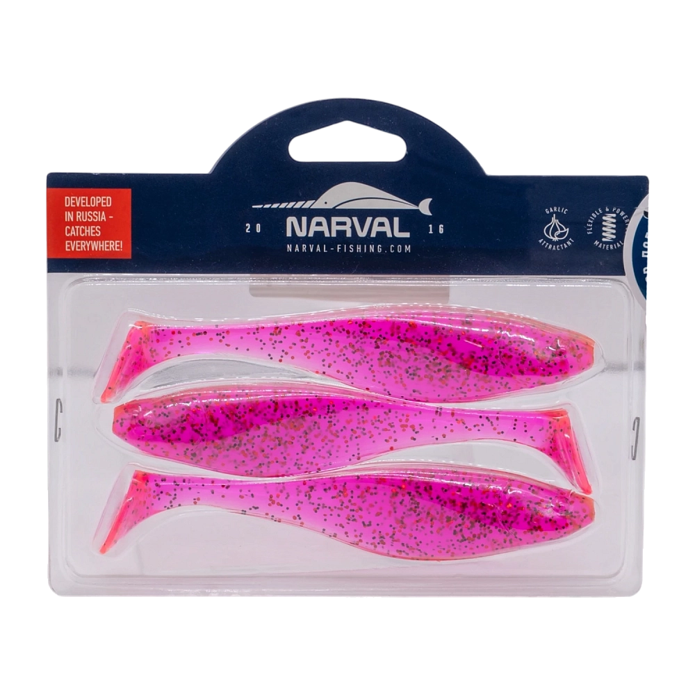 Приманка силиконовая Narval Commander Shad 140мм, (3шт. упак.) цвет (#003) Grape Violet. Фото №1