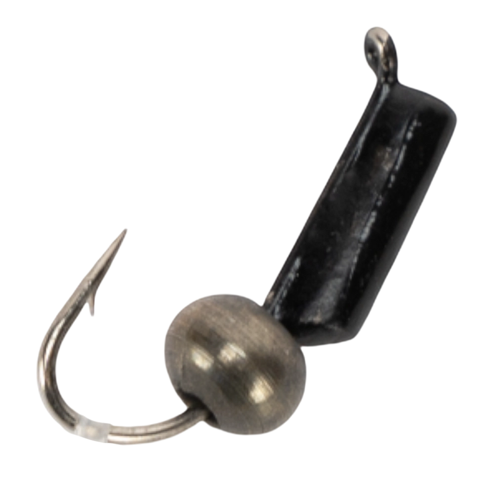 Мормышка вольфрамовая Trye Weight черная "Гвоздешарик" d2,0мм шарик, никель (10шт). Фото №1