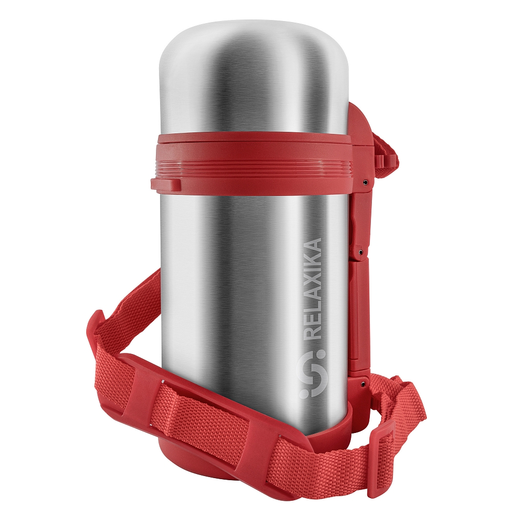 Термос Relaxika 201 универсальный (для еды и напитков), стальной, 1Л. Фото №4